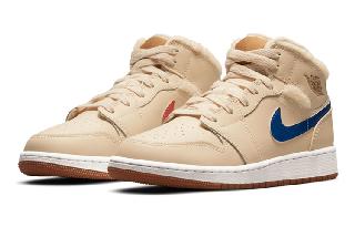 Jordan Air Jordan 1 Mid "Fleece" Swoosh GS