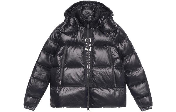 Emporio Armani FW22 Logo Down Jacket Black
