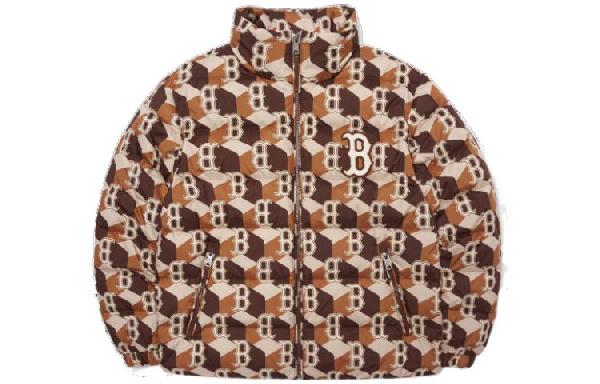 MLB SS23 Logo Puffer Jacket Brown