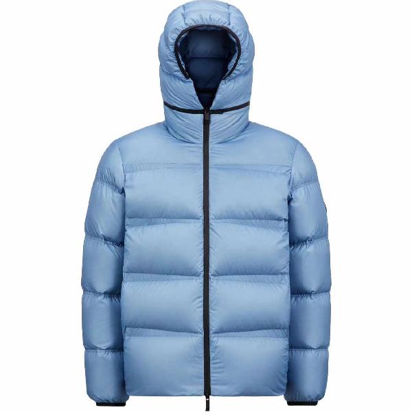 Moncler Hooded Zip Jacket Light Blue
